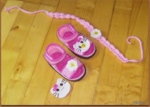 háčkované pantoflíčky